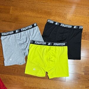 5/$25 Men’s Large STARTER Boxer Briefs - Black, Gray, Neon Yellow